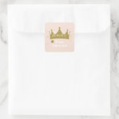 Sticker Carré Princesse anniversaire de enfant (Sac)