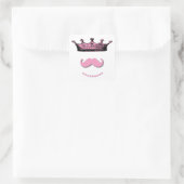 Sticker Carré Princesse Crown et Moustache (Sac)