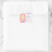 Sticker Carré Princesse et son miroir magique (Sac)