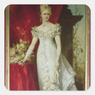 Sticker Carré Princesse Stéphanie de Belgique