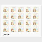 Sticker Carré Princesse Unicorn (Feuille)