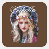 Sticker Carré Princesse Viking (Valhalla) (Devant)