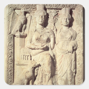 Sticker Carré Princesse Zenobia et un compagnon féminin