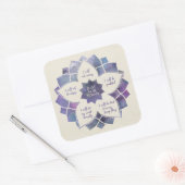 Sticker Carré Principes de Reiki - Préceptes de Reiki (Enveloppe)