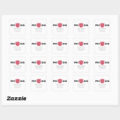 Sticker Carré Principes Phi Sigma Kappa (Feuille)