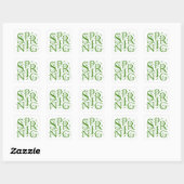 Sticker Carré Printemps (Feuille)