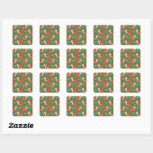 Sticker Carré Printemps Bébé Deer Green Forest (Feuille)
