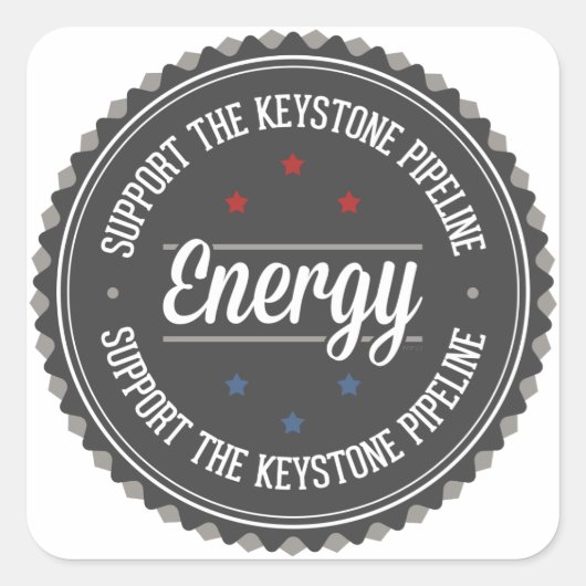 Sticker Carré Prise En Charge Du Pipeline Keystone (Devant)