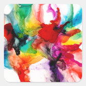 Sticker Carré Prisme de bijoux - Aquarelle (Devant)