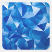 Sticker Carré Prisme de l'océan bleu Polygonale (Devant)