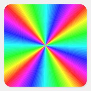 Sticker Carré Prisme Neon Rainbow