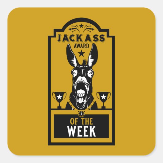 Sticker Carré Prix Jackass (Devant)