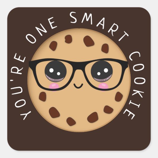 Sticker Carré Prix Smart Cookie pour les étudiants (Devant)