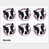 Sticker Carré Pro Boston Terriers, Pro Feminisme, Pro Choice (Feuille)
