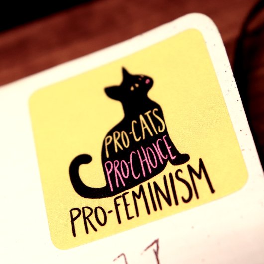 Sticker Carré Pro-chats Pro-choix pro-féminisme