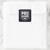 Sticker Carré PRO GAMER — Neon Glitch Shield (Sac)