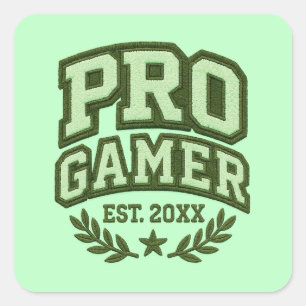 Sticker Carré PRO GAMER — Varsity Chenille Patch