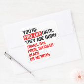 Sticker Carré Pro-Life jusqu'à leur naissance (Enveloppe)