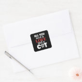 Sticker Carré Problèmes de comportement de chat (Enveloppe)