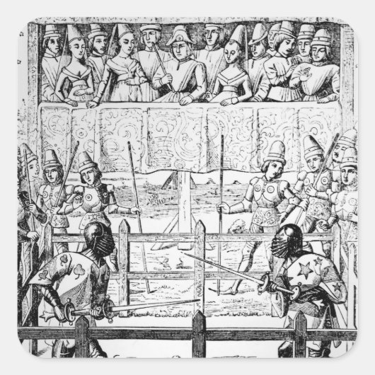 Sticker Carré Procès par Ordeal - Le combat (Devant)