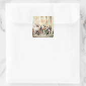 Sticker Carré Procession de cirque en Italie, 1830 (Sac)