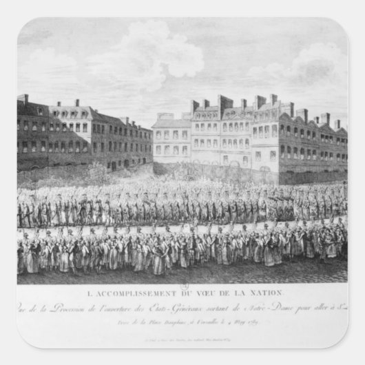 Sticker Carré Procession de l'ouverture des successions (Devant)