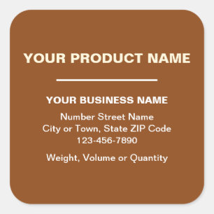 Sticker Carré Produit commercial Textes simples minimaux sur Bro