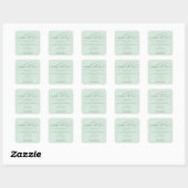 Sticker Carré Produit Composé avec Amour Écrit Ingrédient (Feuille)