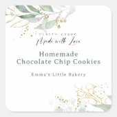 Sticker Carré Produit de Marché Fermier Botanique Rustique (Devant)