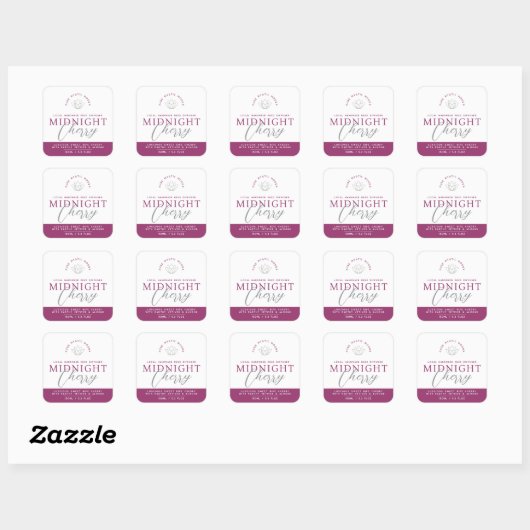 Sticker Carré Produit diffuseur rouge cerise foncée rosée (Feuille)