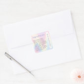 Sticker Carré Produit d'ingrédient tendance pastel doux arc-en-c (Enveloppe)