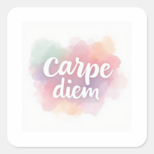 Sticker Carré Produits avec un design "carpe diem"