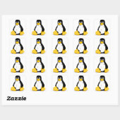 Sticker Carré Produits Linux Tux (Feuille)