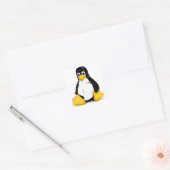 Sticker Carré Produits Linux Tux (Enveloppe)