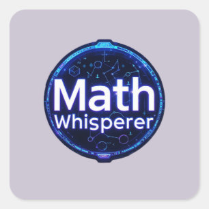 Sticker Carré Prof de maths chuchoteur de maths
