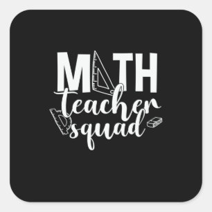 Sticker Carré Professeur de mathématiques Équipe d'enseignants d