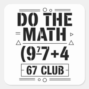 Sticker Carré Professeur de maths drôle Humour Meme Blague