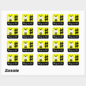 Sticker Carré Professeur de musique (Feuille)