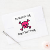 Sticker Carré Professeur, s'il vous plaît, ne touchez pas à mes  (Enveloppe)