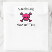 Sticker Carré Professeur, s'il vous plaît, ne touchez pas à mes  (Sac)