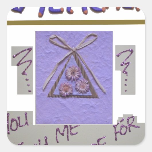 Sticker Carré Professeur, vous m'apprenez à espérer pour le meil (Devant)