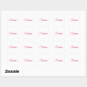 Sticker Carré Professional classical handwriting name custom (Feuille)