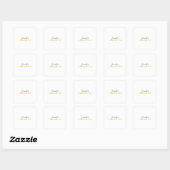 Sticker Carré Professional elegant modern minimalist plain (Feuille)