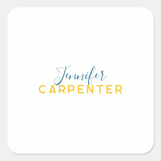 Sticker Carré Professional elegant modern minimalist plain (Devant)