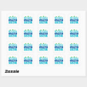 Sticker Carré Professional Little Sister Blue Paint Drip (Feuille)