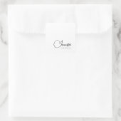 Sticker Carré Professionnel élégant moderne minimaliste ajoutez (Sac)