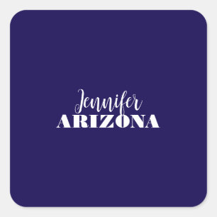 Sticker Carré Professionnel élégant moderne minimaliste bleu fon