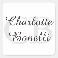 Professionnel Moderne Monogramme Nom Minimaliste