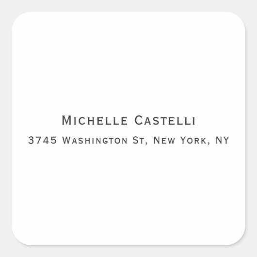 Sticker Carré Professionnel Unique Classique Simple (Devant)