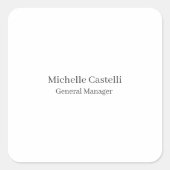 Sticker Carré Professionnel Unique Classique Simple (Devant)